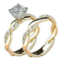 Prstenovi za žene Božićne prodaje Prsten Bridal cirkon dijamant Elegantni angažman vjenčani prsten za vjenčanje na klirensu