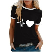 Povratne modne košulje za žene Bluza kratkih rukava okrugli vrat Pulover ECG CHERCE GRAFIC PRINT TOP