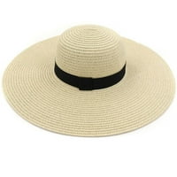 Cocopeauent HT New Fashion Wide With Hat Women Proric Ljeto Sun Hat Ladies Black Band Travel Plaća kapa Ženska pakiranje disketa