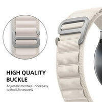 Najlonske alpske trake kompatibilne za Samsung Galaxy Watch Band Galaxy Watch Pro Galaxy Watch 4 Gledaj klasični aktivni, najlon Stretch G-kuka za žene muškarci