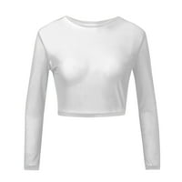 Ženski čista mreža za dugih rukava gornji tinejdžer za bluzu na vrhu Napomena Molimo kupite jednu veličinu veću