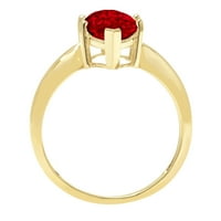2.5ct Marquise Cred Red Natural Garnet 18K Žuti zlatni graviranje Izjava svadbeni godišnjica Angažovanje vjenčanog solitaire Veličina prstena 11