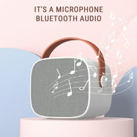 Igrač Igrač Bluetooth Audio Novo prijenosno prenosiva K-Song Porodična zabava KTV Vanjski kamp bežični Bluetooth mobilni zvučnik, podržavaju TF AUX U-disk Radio Bluetooth zvučnik sa mikrofonom sive
