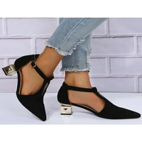 Tenmi ženske stranke Lagane sandale za rudene nepusni blok potpetice Dame Elegantna kanta za gležnjeve D'Orsay cipela