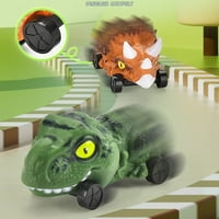 Dječji dinosaur Press katapult Igračka za automobile Simulirana Tyrannosaurus-re-re brzina bez baterije