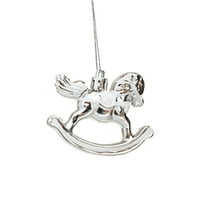 Pokloni Božićna plastična elektroplata za ljuljanje Konj Mali drveni konjski božićni ukras za ukras