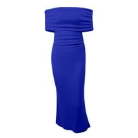 Ljetne haljine za žensku modnu off-ramena dugih rukava s dugim rukavima haljine gležnjana dužina hladnog