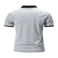 Bomotoo Muške modne majice Jedrenje brodom Print Comfy Henley Majica Rad Slim kratkih rukava Polo