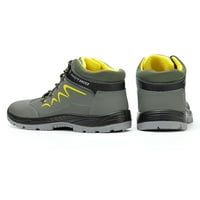 Gomelly muške kožne cipele za sigurnosne cipele čipke čelične nožne cipele radne cipele Hiker cipele zelene 9.5