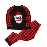 Božićna porodica koja odgovara pidžami za odmor Xmas Jammyes dugih rukava za spavanje snjegović santa santa claus pjs set