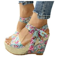 Cipele platforme cipele cvjetne cvijeće pete čipke za žene žene sandale dame ženske sandale