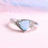 * Opalni prsten okrugli Opal bijeli kamen ručni nakit modni nakit zvona u boji nasumični prstenovi za žene djevojke