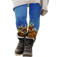 Niuer Womens Božićne gamaše hlače Xmas Festivalske tajice casual tanke hlače pantalone