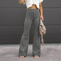 Buigttklop Terra i Sky Hlače za žensko čišćenje Slim Fit Udobni džep u boji Ležerne pantalone