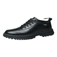 Daeful muške čizme čipke ubosne gležnjeve plišane plišane zimske cipele udobnost Neklizajuća topla cipela na otvorenom crna 6