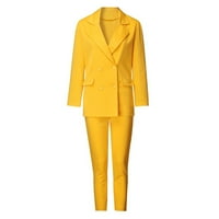 Blazer jakne za žene Ležerne prilike, dugih rukava Solid pantalone Ležerne prilike Elegantni poslovni