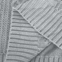 Dukseri za žene Trendy Modern Fit džemper Pulover Holiday V-izrez Jesen Džemper Sive S
