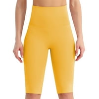 Vedolay Womens Yoga pantalone Ženske ljetne hlače Ležerne hlače na elastičnoj struku Labavi fit capris joga duksevi, žuti l
