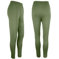 WAVSUF joga hlače za žene plus veličine čvrste vojne vojske zelene hlače veličine l
