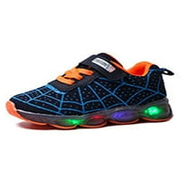 RotoSW djeca trčanje cipele čarobne trake Sportske cipele LED tenisice Lagani prugasti atletski tenimir teretana nepusnica plava 5c