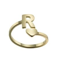 Do 65% popusta na AMLBB prstenove za žene modni engleski pismo otvaranje prstenovi od nehrđajućeg čelika