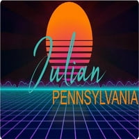 Julian Pennsylvania Vinil Decal Stiker Retro Neon Design