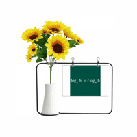 Izrazi matematičke formule Izračunavanje sinusoidnih umjetnih umjetnih suncokretova vaze Blassing Card