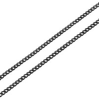 Crna kubanska veza od nehrđajućeg čelika ogrlica od verika