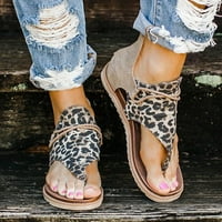 Borniu ženske ravne sandale casual kanta za gledanje kanta flip flops ljetno udobne cipele za plažu elastične ravne sandale za žene