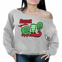 Nespretni stilovi ružni Xmas dukserice van ramena božićna tetka džemper