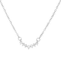 Ogrlice za žene Jednostavna dijamantska ogrlica ženska retro modni dizajn zakrivljeni privjesak ogrlica