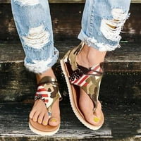 Ljetne ravne sandale Žene Mother Day Pokloni Clip-Toe Cipele sa zatvaračem Comfy Casual Beach Sandals Multicolor Veličina 37