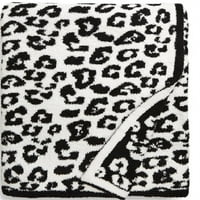 Leopard Animal Bake Comfy Cosy Topne pahuljaste deke za žene Britthday Holiday Gift J 100 * 120