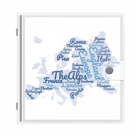 Mapa Europe Landmark Geography Wordcloud Photo Album Novčanik Wedding Porodica 4x6