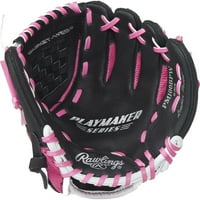Rawlings Playmaker Youth Girls bejzbol rukavice 10 desno bacanje crne ružičaste boje