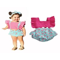 FIOMVA novorođene dječje djevojčice ROMPER RUFLE izdubljenog kombinezonskog ljetnog ležernog stila odjeće