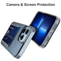 Za futrolu za iPhone Pro MA, zaštitni otporni TPU Slim novčanik s držačem kartice