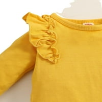 Slatki cvjetni print okrugli vrat dugih rukava višebojni za bebe
