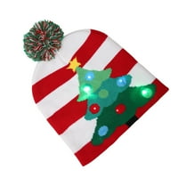 WolLallyMy djeca odrasli LED svijetlo božićne muškarce stablo snježne pahulje šeširi šarene svjetiljke