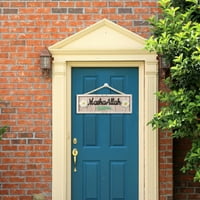 Drveno slovo ukrašavanja doma sa drvenim perlama Viseća ploča pravokutna drvena ploča vrata