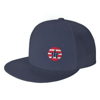 Ravni rudni šešir snapbacke kape, američki uzorak stila zastava Podesivi muškarci Baseball Cap