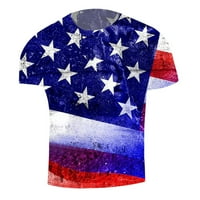Muška majica Američka zastava Ispis Kratki rukav Dan neovisnosti
