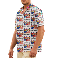 4. jula muška havajska majica USA Nacionalna zastava grafički otisak majica ovratnik 3D print vanjski ulica kratki rukav od tiskane odjeće odjeća za vintage Casual
