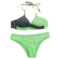 Cuoff Ženski kupaći kostim Split bikini boju koji odgovaraju seksi kupaćim kostimima bez rukava