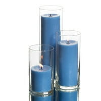 Richland Stub Svijeće i Eastland Držači cilindra set - svijetlo plava svijetloplava plava