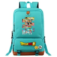 Bzdaisy Dragon Ball Goku Kvadratni ruksak - Veliki kapacitet, više džepova, uklapa se 15 '' laptop unise za djecu tinejdžerku