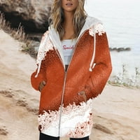 Zip up hoodie y2k stabilna odjeća ženska jesenska zimska modna patentna houle dugih rukava duhovi pulover