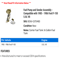 Pumpa za gorivo i sklop pošiljatelja - kompatibilni sa - Ford F- 5.0L V8