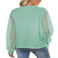 Capreze Solid Boja T majica Torba pulover za žene Loose Basic Tee Radni vrhovi Light Green 3xl