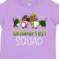Inktastični Oktoberfest Odred - Slatka jazavčasti u njemačkim kostimima poklon malih dječaka ili majica mališana